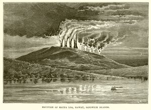 Mauna Loa，夏威夷，桑威奇群岛的爆发 作者 英语学校
