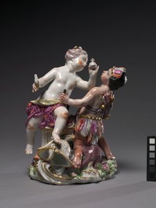 切尔西瓷器厂制造的欧洲和美洲，约1760年 作者 英语学校