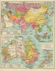 截至 1914 年的欧洲在亚洲。大洋洲探险与定居（彩色印刷版） 作者 英语学校