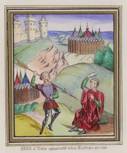 威尔士埃文在 Morman-Sur-Mer 之前被暗杀（彩色雕刻） 作者 英语学校