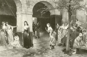 Evariste Carpentier罗兰女士在圣佩拉吉监狱（雕刻） 作者 英语学校