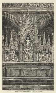 埃克塞特大教堂，reredos 作者 英语学校