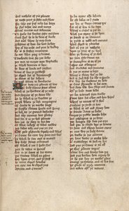 来自New Coll 266的F151r，John Gower的De confessio amantis（牛皮纸上的墨水） 作者 英语学校