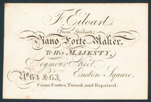 F Eiloart，钢琴长城制造商，贸易卡 作者 英语学校