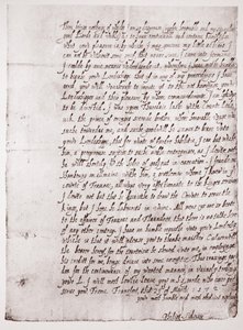 1572年3月23日，菲利普·西德尼斯手写的传真，18岁 作者 英语学校
