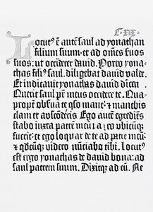 “圣经”页面的传真，由Johannes Gutenberg，美因茨，1456年印刷 作者 英语学校