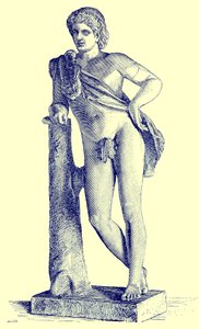 Praxiteles的Faun，来自Victor Duruy的罗马历史插图，1884年出版（数字增强图像） 作者 英语学校