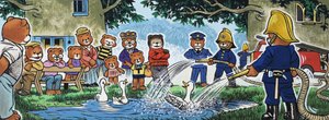 消防员喷洒鸭子 作者 英语学校