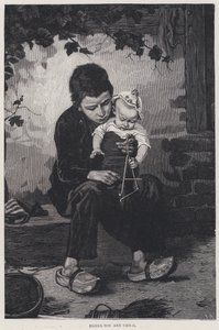 费舍尔男孩和孩子（雕刻 作者 英语学校