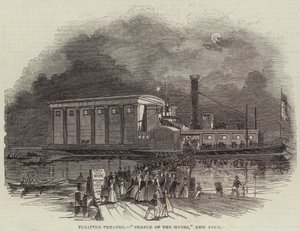 Floating Theatre, "Temple of the Muses," New York (engraving) 作者 英语学校