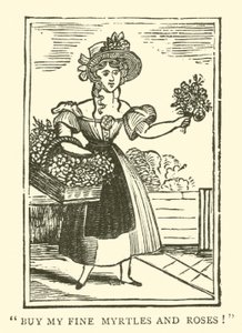 Flower seller (woodcut) 作者 英语学校