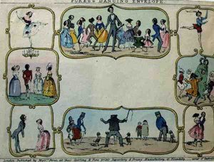 福尔斯的舞蹈信封》，由Messrs Fores出版，约1840年（彩色版画）。 作者 英语学校
