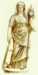 Fortuna，梵蒂冈的雕像，Victor Duruy的罗马历史插图，1884年出版（数字增强图像） 作者 英语学校