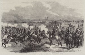 Luneville 的法国骑兵，帝国卫队胸甲骑兵的冲锋（版画） 作者 英语学校