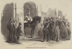 法国国民警卫队在伦敦（雕刻）。 作者 英语学校