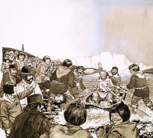 Fridtjof Nansen，航行到格陵兰的挪威探险家（纸上水粉） 作者 英语学校