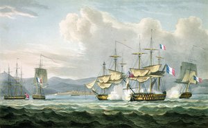 1804年9月18日在印度附近的Vizagapatam道路上的护卫舰行动，由T. Sutherland为J. Ralfe撰写的英国海军年表，1820年出版