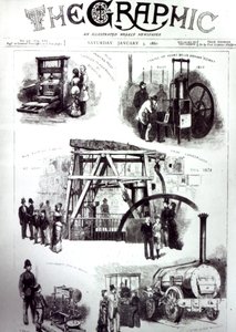 图形封面显示重要发明，1880年1月3日 作者 英语学校