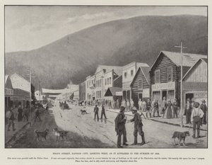 1898 年夏天，道森市前街向西看（版画） 作者 英语学校