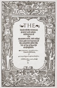 正面，共同祈祷书，1549年 作者 英语学校