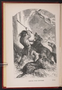 英国猎狼者的卷首插画。 托马斯·米勒的故事等 作者 英语学校