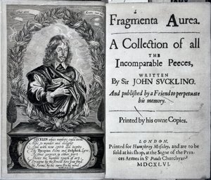 Fragmenta Aurea的主题，由John Suckling爵士撰写的所有无与伦比的裸露的集合，于1646年出版 作者 英语学校