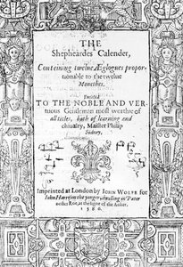 Esmond Spenser（1552-99）的Shepheardes日历的主题，发表于1586年 作者 英语学校