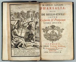 Pharsalia的主题或凯撒与庞培之间的内战Marcus Annaeus Lucan（公元39-65）由J. Cole雕刻，1719年 作者 英语学校