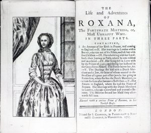Roxana的主题，Daniel Defoe的幸运女主人，1765年出版的版本（印刷版） 作者 英语学校