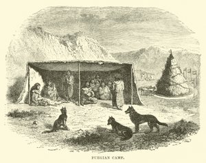 Fuegian Camp，Tierra del Fuego，1890 作者 英语学校