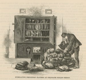 在Coldbath Fields监狱熏蒸囚犯的衣服 作者 英语学校