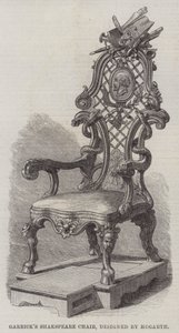 Garrick 的莎士比亚椅，由 Hogarth 设计（雕刻） 作者 英语学校