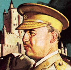 佛朗哥将军。西班牙总统和独裁者。 作者 英语学校