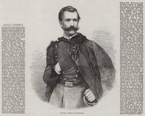 Marian Langiewicz将军（雕刻）。 作者 英语学校