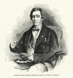 爱丁堡皇家学会主席托马斯-布里斯班爵士将军（雕刻）。 作者 英语学校