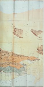 1870年西藏沙漠的地质图