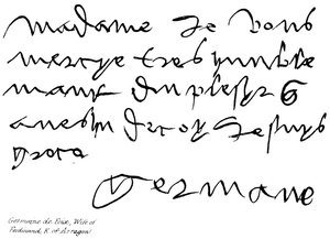 Germaine de Foix，Ferdinand的妻子，Arragon的K. 作者 英语学校