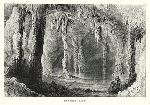 直布罗陀。马丁山洞（雕刻）。 作者 英语学校
