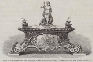赠送给威尔士亲王的鱼贩公司自由金棺材（雕刻） 作者 英语学校