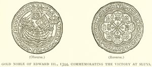 爱德华三世的金贵族，1344年，纪念在Sluys的胜利 作者 英语学校