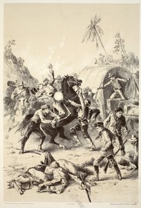 布什游骑兵袭击的金牌护送，大卫布莱尔，麦格雷迪，汤姆森和尼文的“澳大利亚历史”，1879年 作者 英语学校