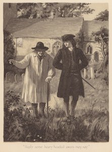 格雷的挽歌"也许某个白发苍苍的老翁会说"（石版画） 作者 英语学校