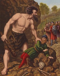 大心脏和他的同伴们攻击巨人斯莱-古德（彩色石版画） 作者 英语学校