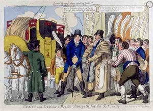 "Greys and Duns, or A Prime Bang Up for the Bit", pub. by Thomas Tegg 作者 英语学校