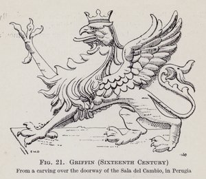 格里芬，十六世纪（石版画） 作者 英语学校