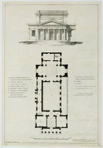 查尔斯·赫尔曼德尔（1789-1850）雕刻的下部装配室的地面平面图，浴室 作者 英语学校