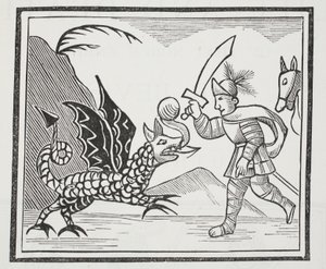 盖伊和诺森伯兰龙，18世纪的Chap书籍插图由约翰阿什顿，酒吧。 1882年 作者 英语学校