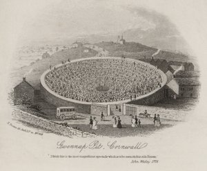 Gwennap Pit, Cornwall, where John Wesley preached on numerous occasions between 1762 and 1789 (engraving) 作者 英语学校