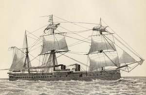 HMS亚历山德拉，来自“国家百科全书”，由伦敦的William Mackenzie出版，19世纪末 作者 英语学校