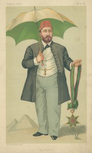 HH Mehemed Tewfik-Pasha，埃及的Khedive，Khedive，1883年1月20日，名利场卡通 作者 英语学校